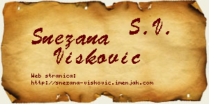 Snežana Višković vizit kartica